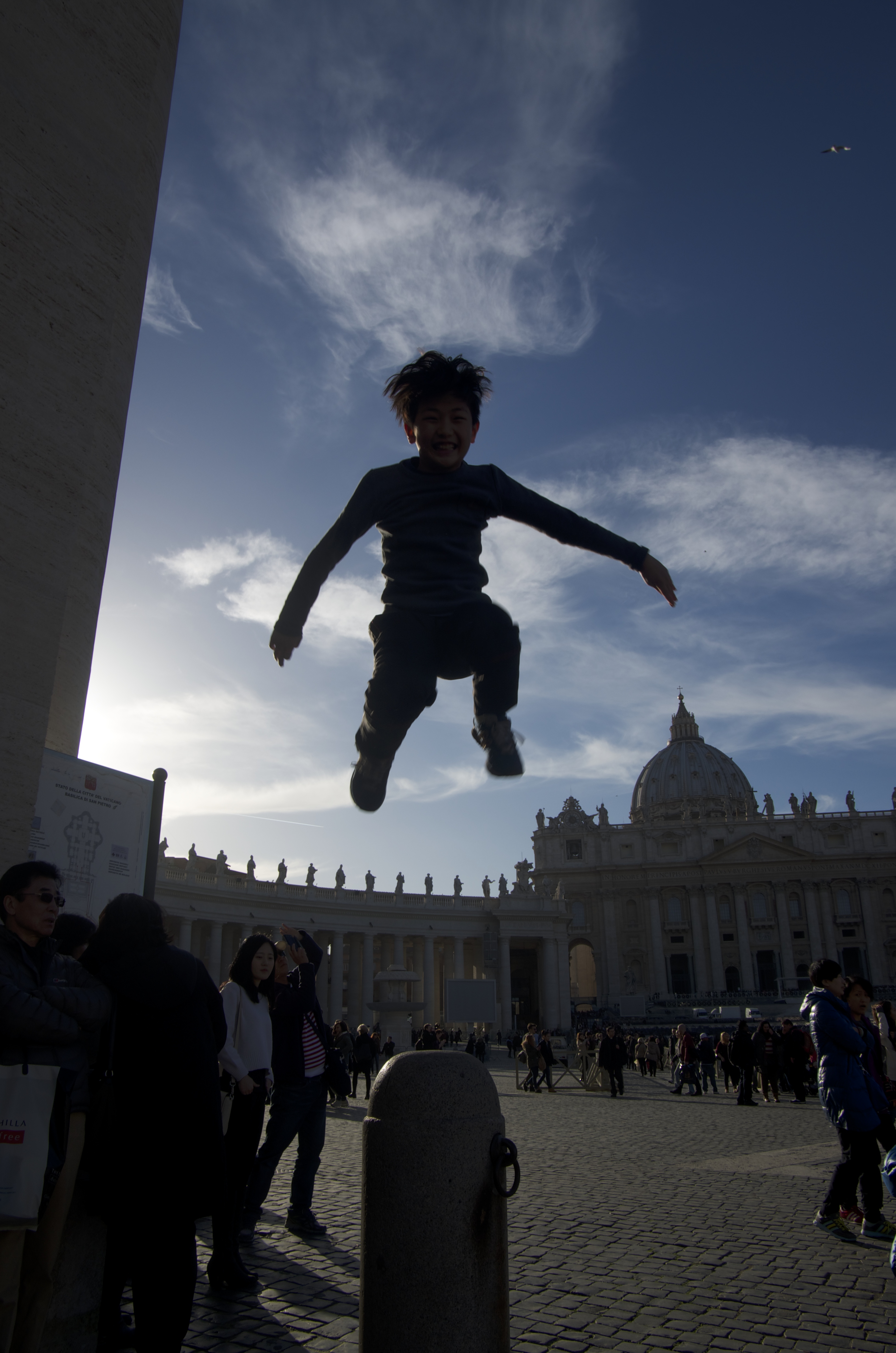 Jump in Vatican City