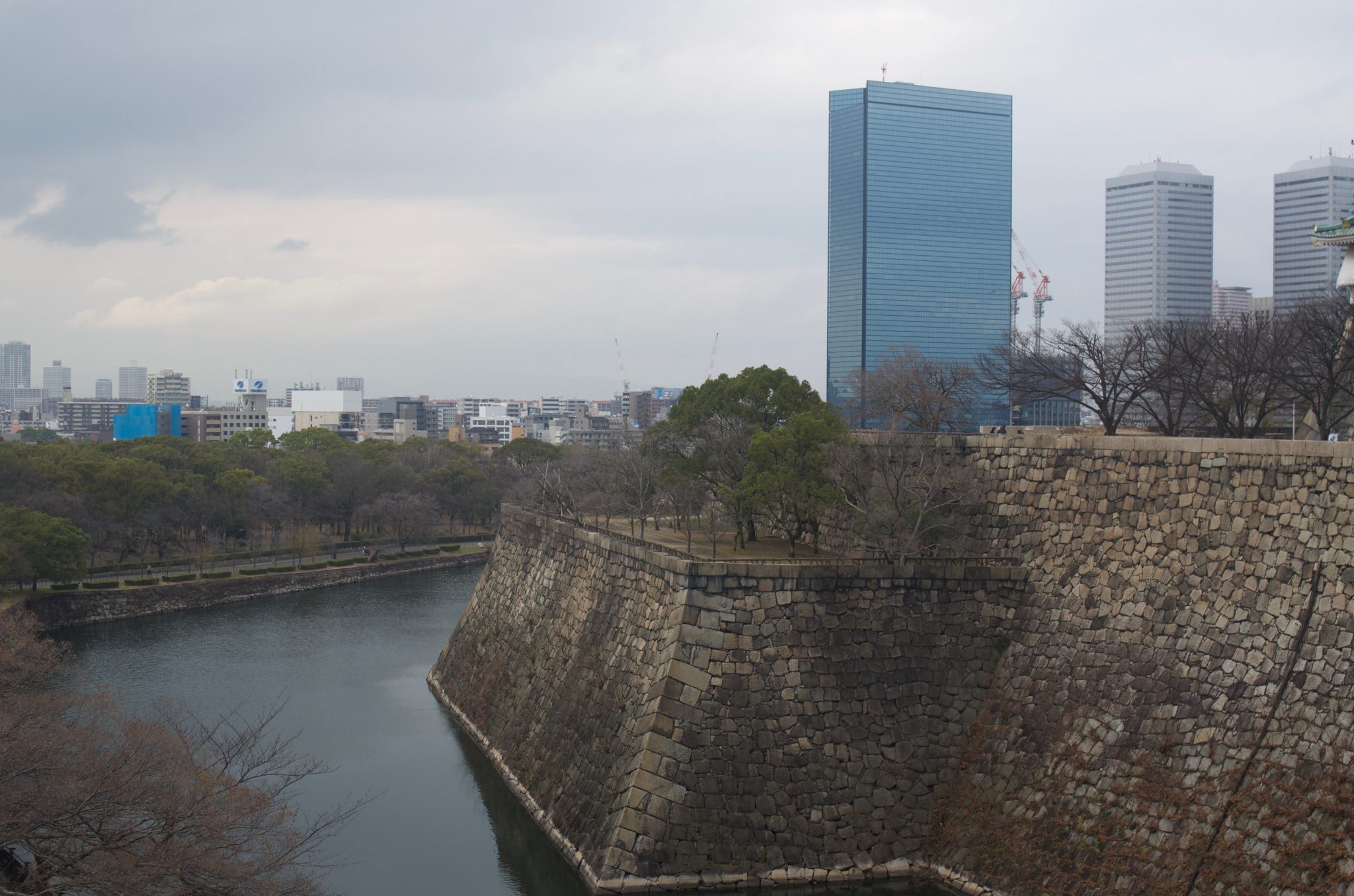 오사카성 해자 성벽