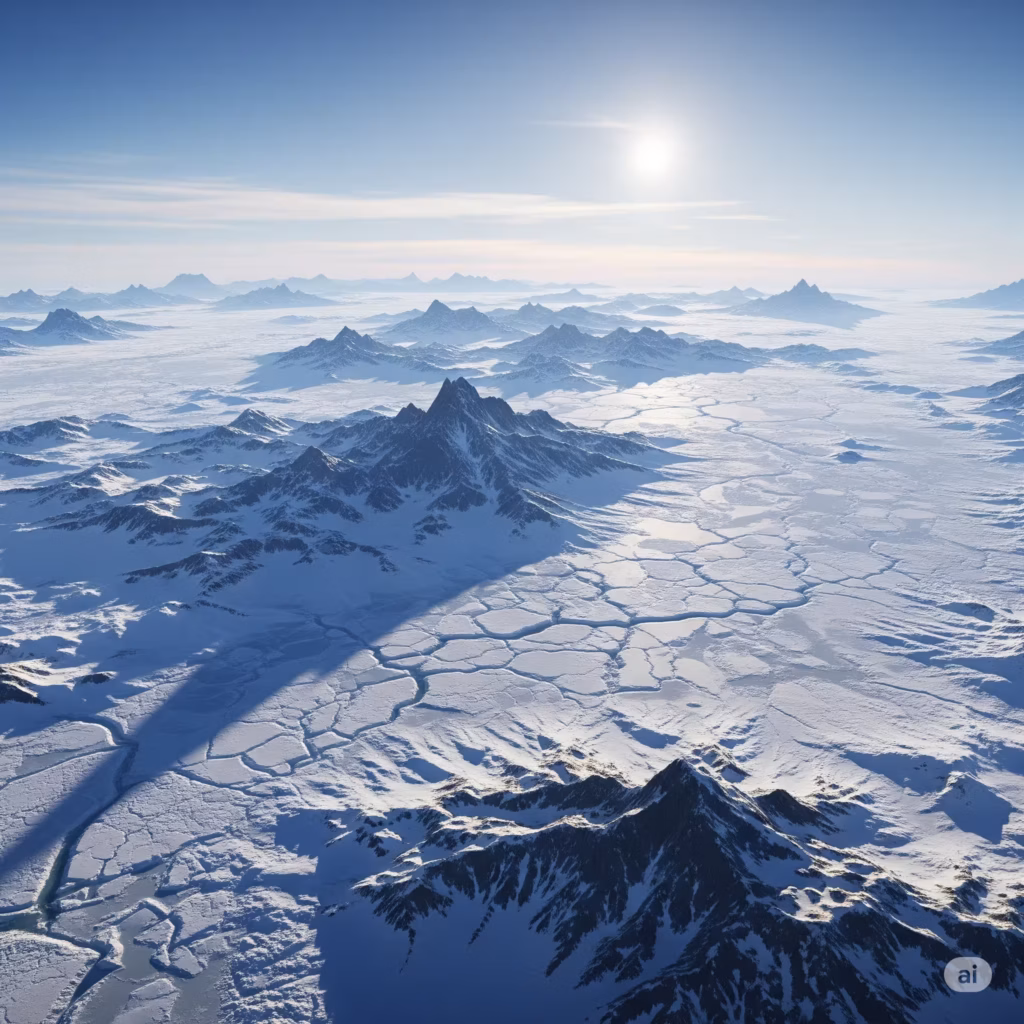 빙하기 지구 상상도