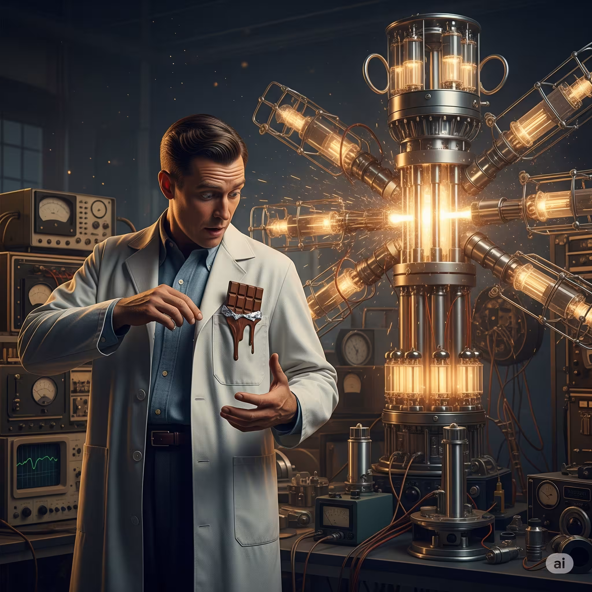 마이크로파가 초콜릿을 녹임