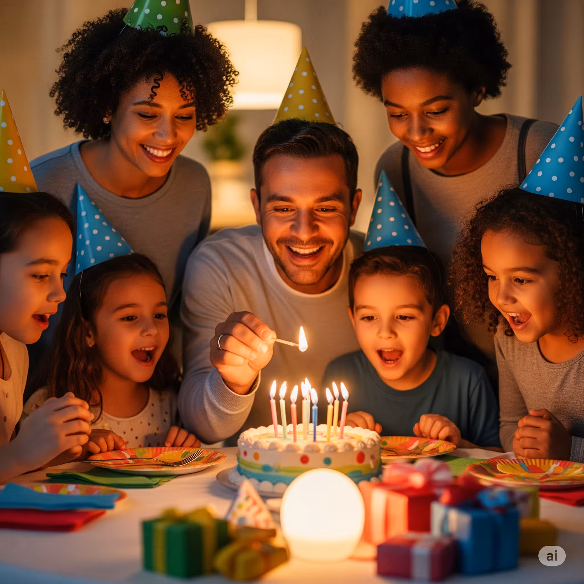 성냥 케익 초 불 붙이기