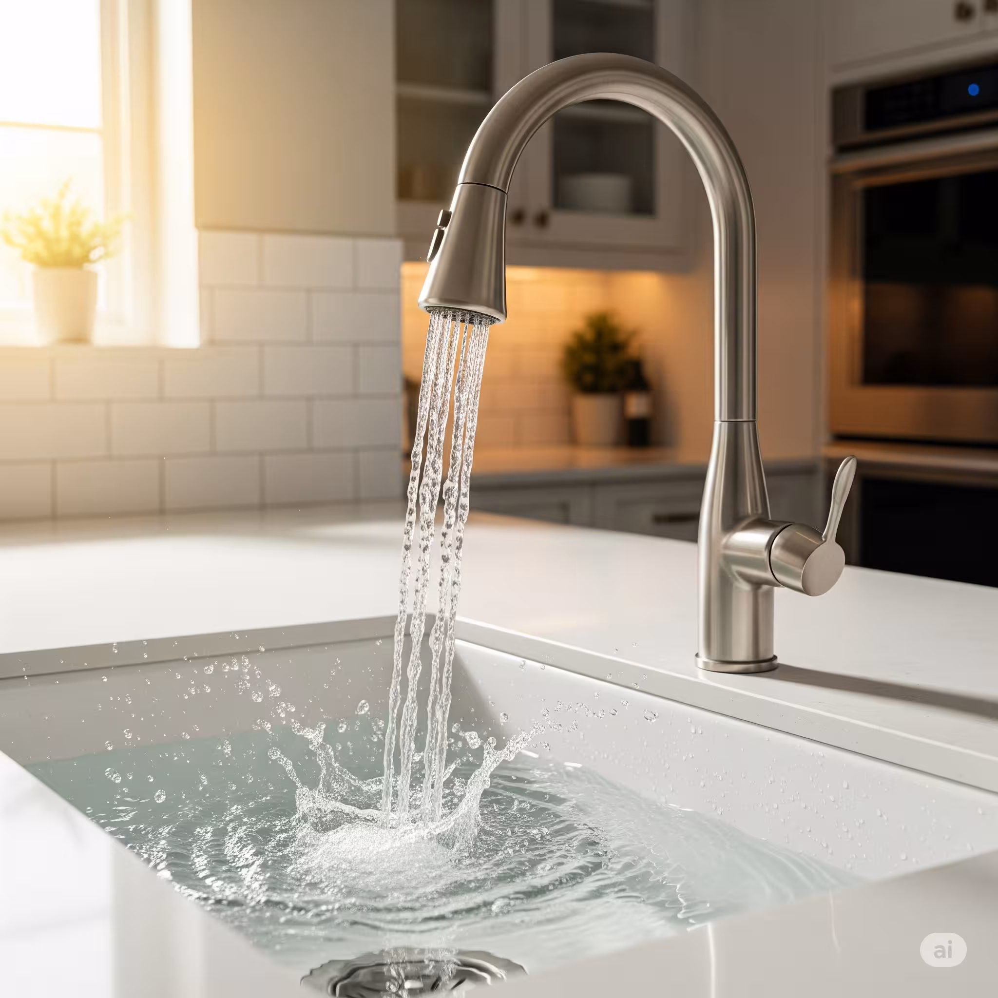 수도꼭지 물