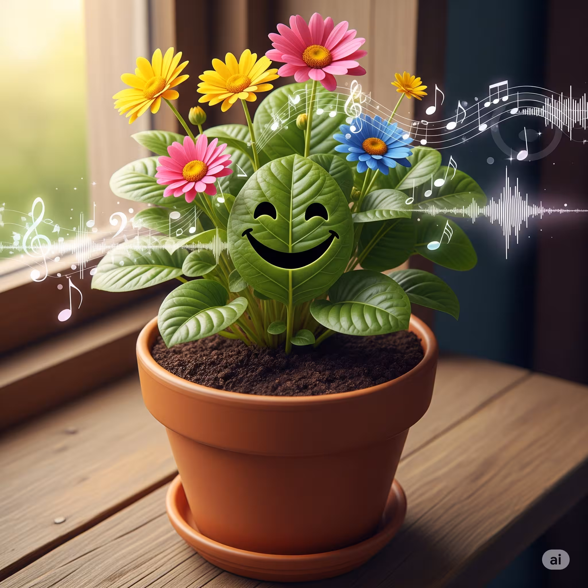 음악 기쁜 식물