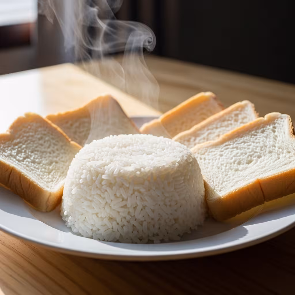 imagen 4.0 generate preview 06 06 흰쌀밥과 흰빵Steaming
