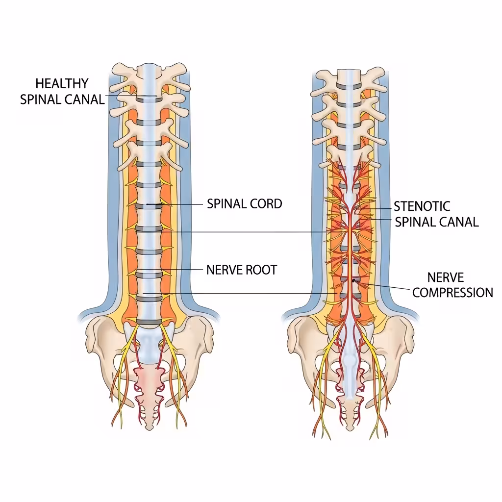 imagen 4.0 ultra generate preview 06 06 이미지 건강한 척추관과 협착된 척
