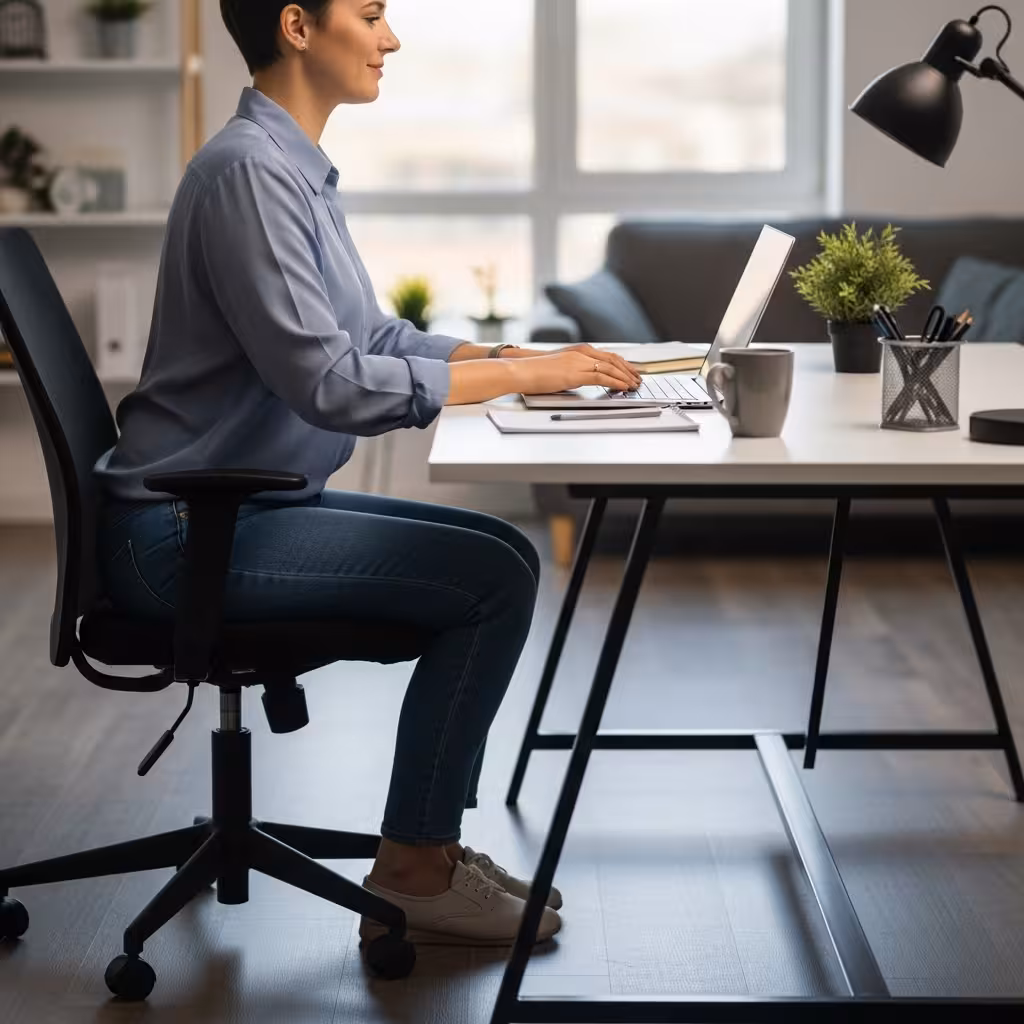 imagen 4.0 ultra generate preview 06 06 이미지 바른 자세로 책상에 앉아