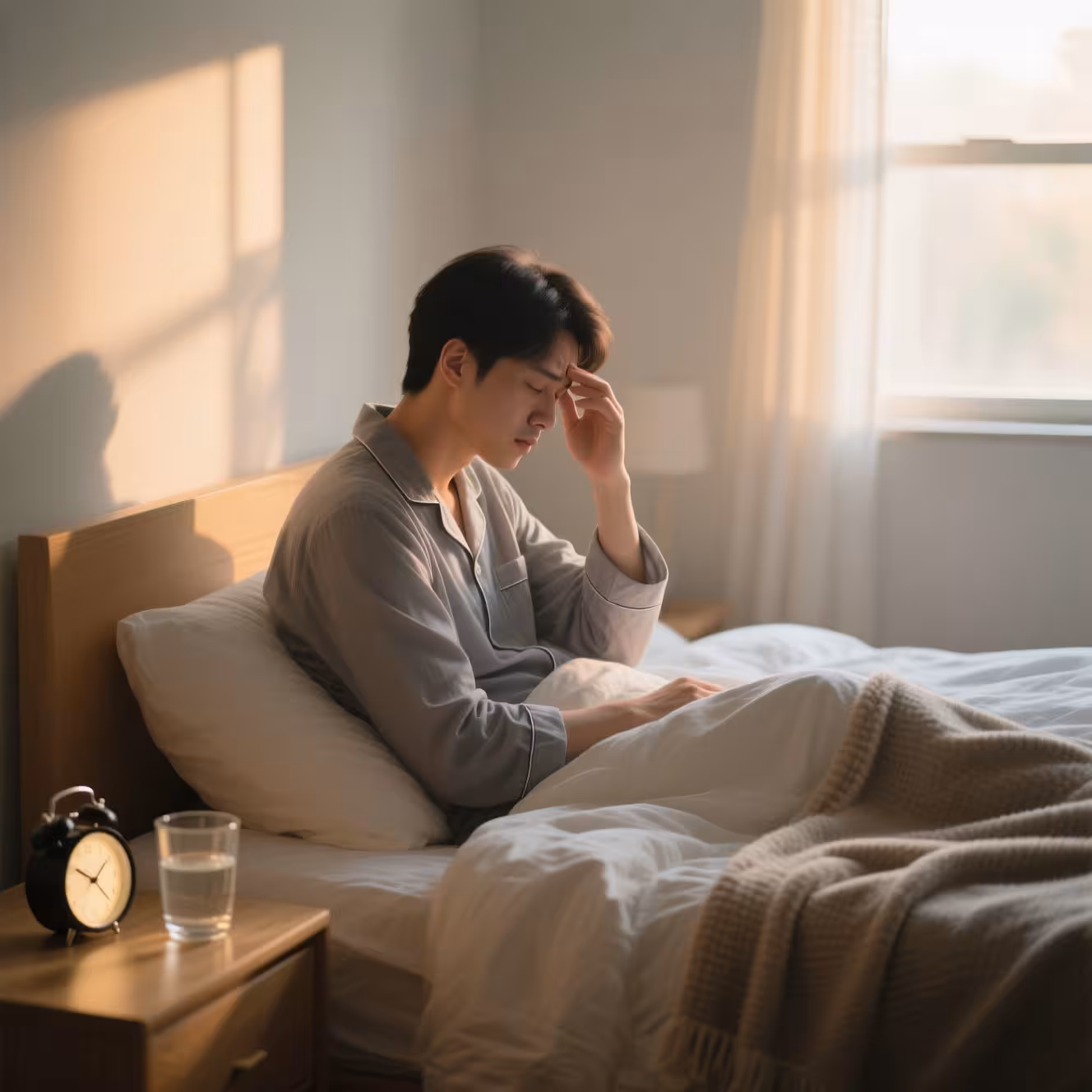 undefined A person waking up i