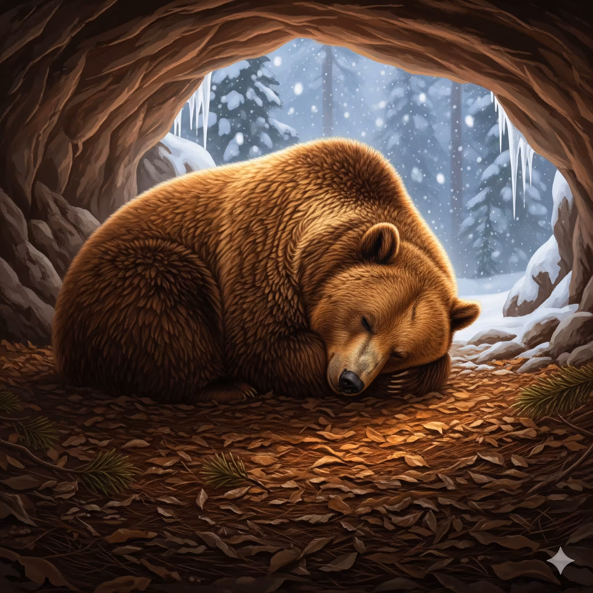 겨울잠 자는 곰