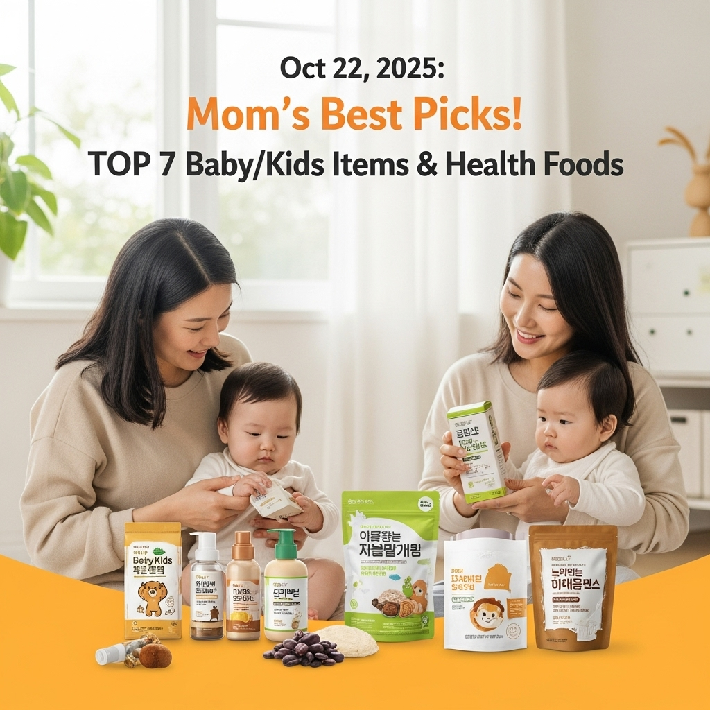 2025년 10월 22일, 육아맘 베스트 픽! 출산/유아동 핫템 & 건강식품 TOP7