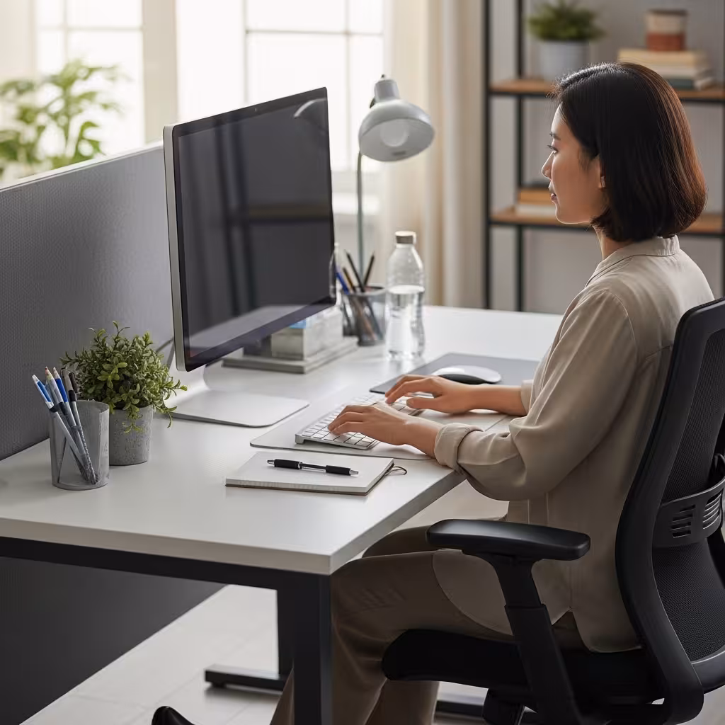 imagen 4.0 generate preview 06 06 a title 건강한 자세로 컴퓨터를