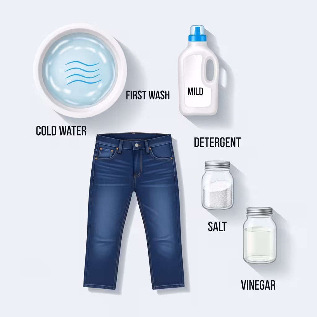 imagen 4.0 generate preview 06 06 a title 새 청바지 첫 세탁 준