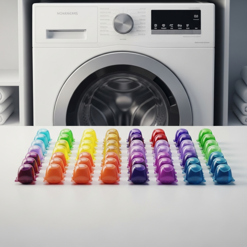 imagen 4.0 generate preview 06 06 a title 세탁기 앞에 놓인 캡슐