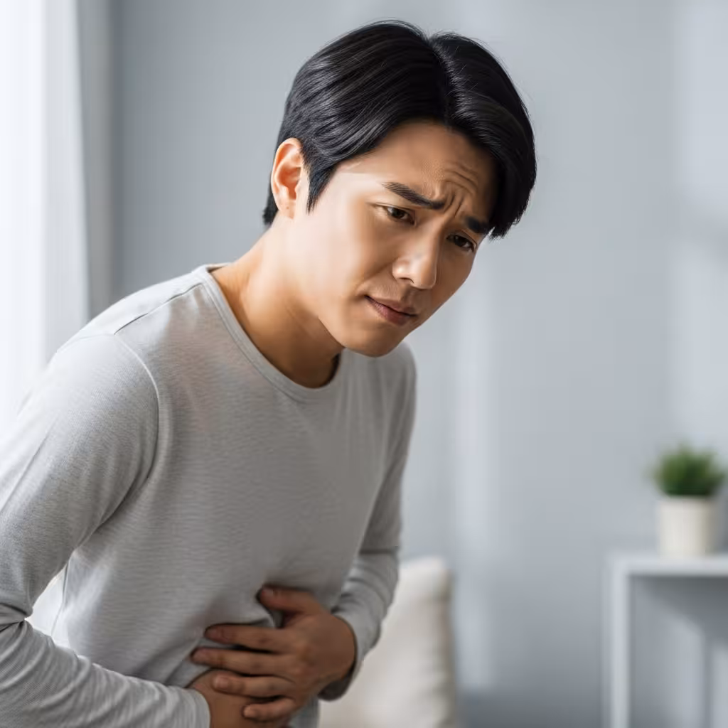 imagen 4.0 generate preview 06 06 a title 소화 불편을 표현하는