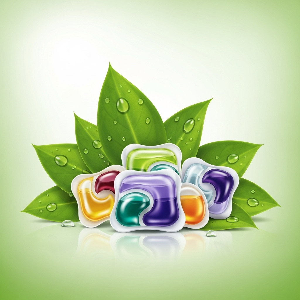 imagen 4.0 generate preview 06 06 a title 친환경 캡슐세제와 식물