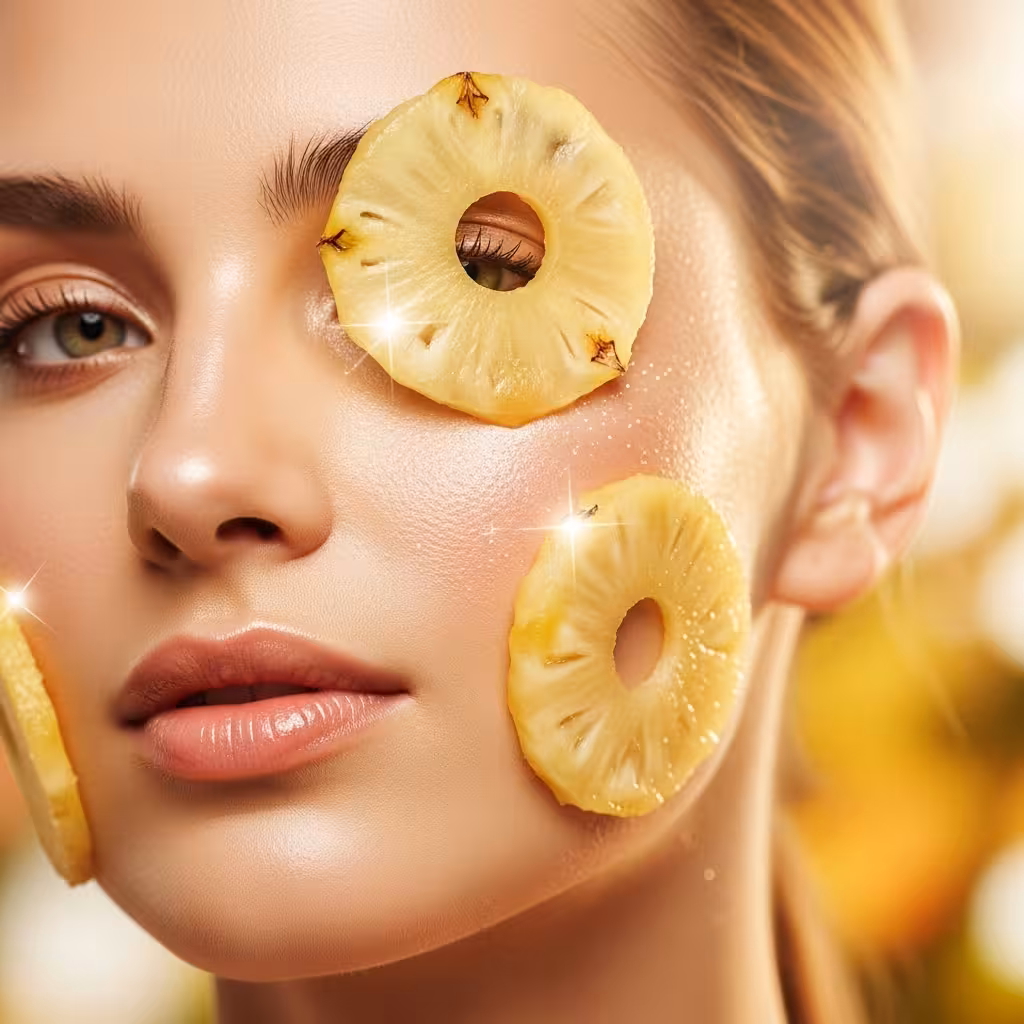 imagen 4.0 generate preview 06 06 title 건강한 피부와 파인애플