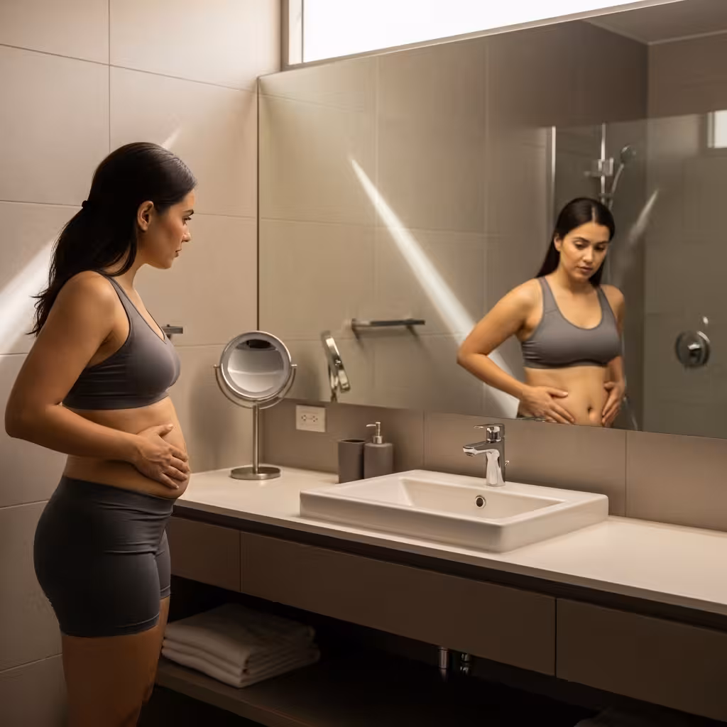 imagen 4.0 ultra generate preview 06 06 a title 거울 앞에서 뱃살을 확