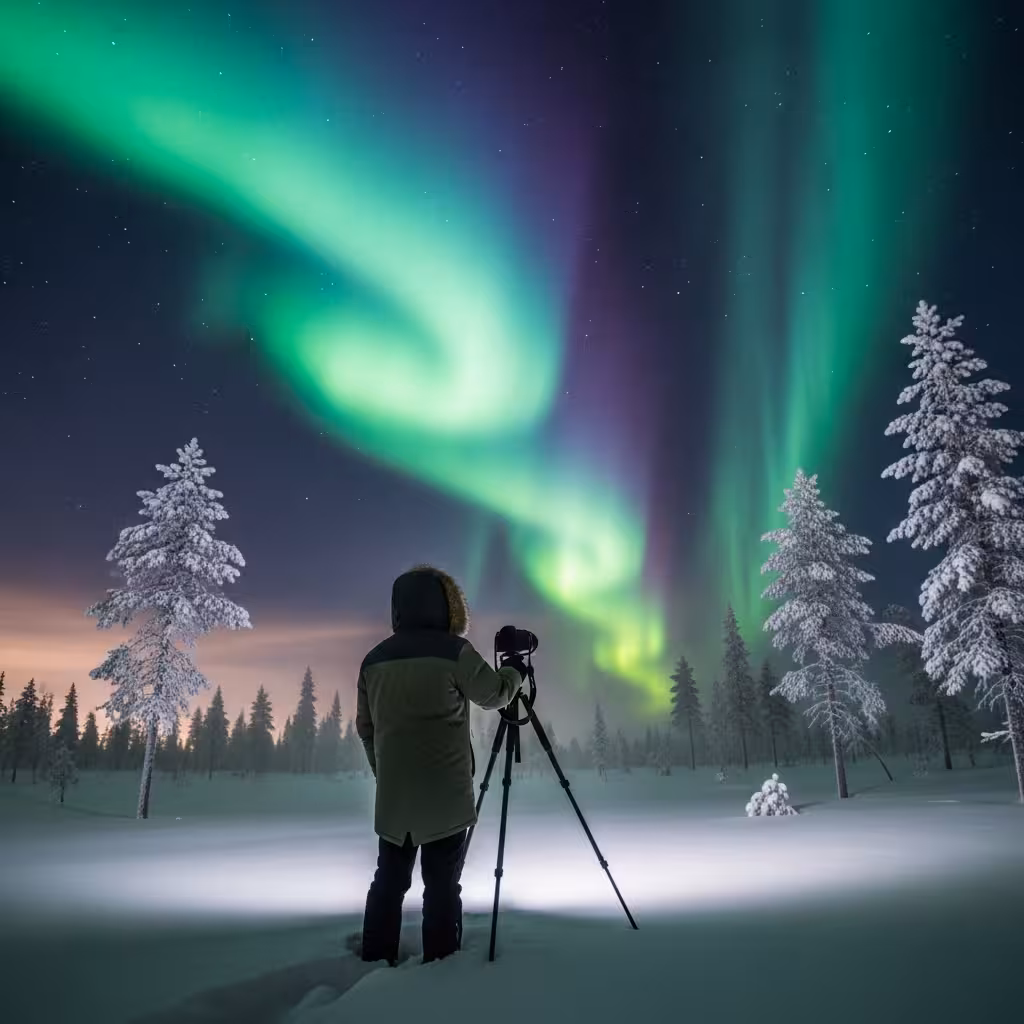 imagen 4.0 ultra generate preview 06 06 a title 오로라를 관찰하고 촬영