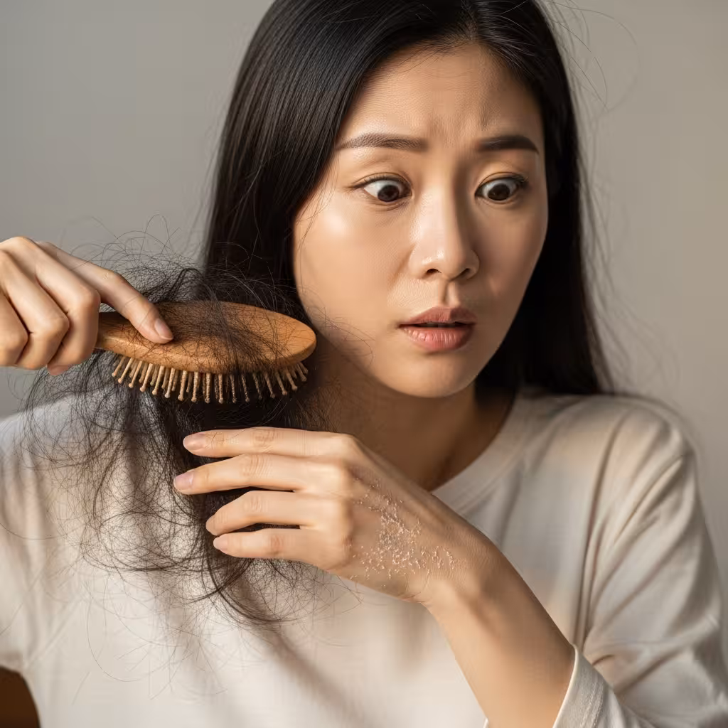 imagen 4.0 ultra generate preview 06 06 title 한 여성이 머리를 빗으