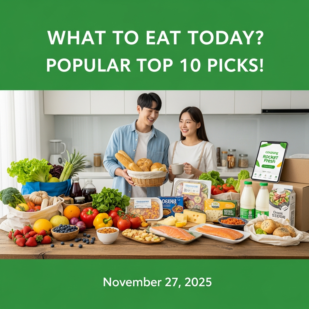 2025년 11월 27일, 오늘 뭐 먹지? 로켓프레시 인기 꿀템 TOP10 추천!