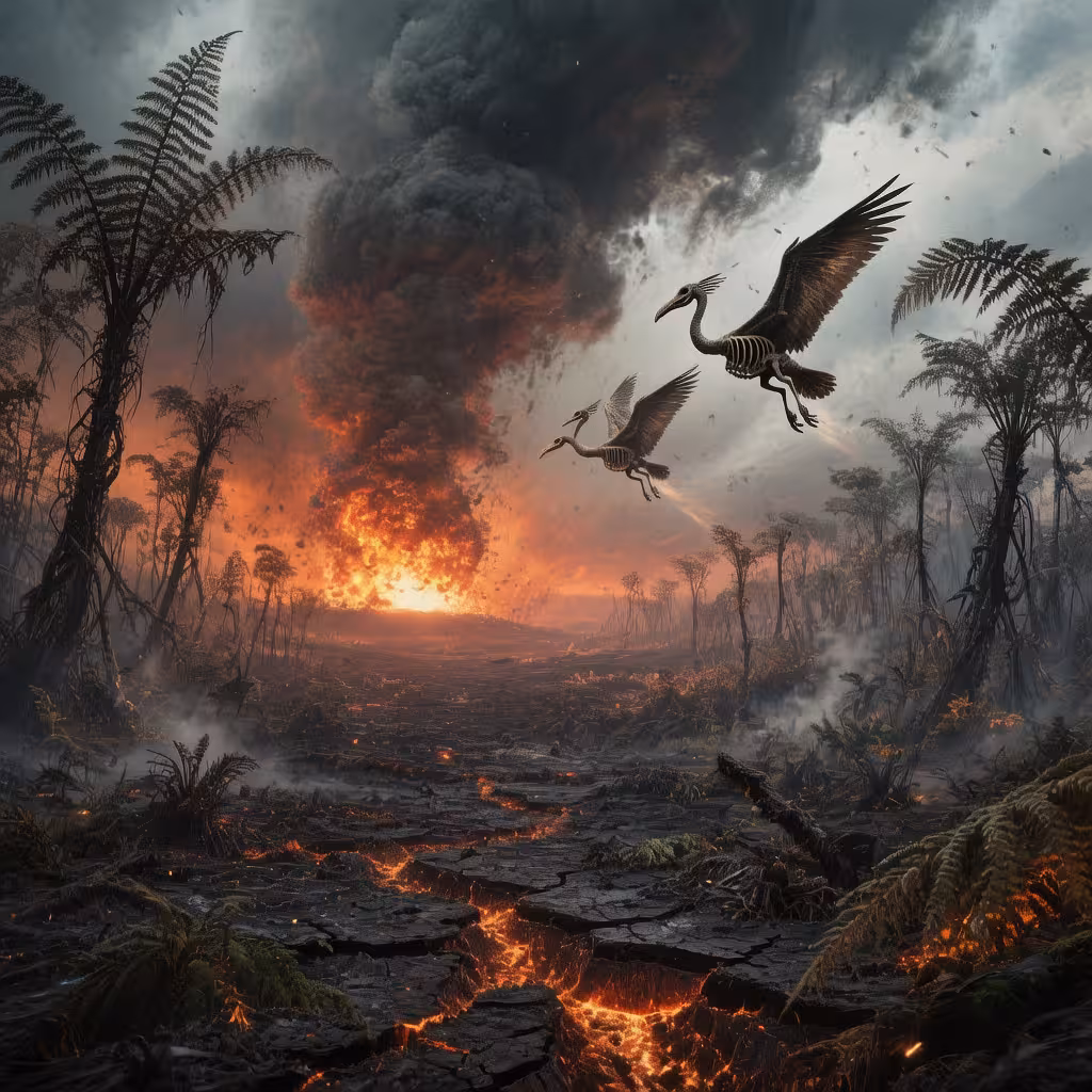 hunyuan image 3.0 a title 대멸종의 순간 케찰코