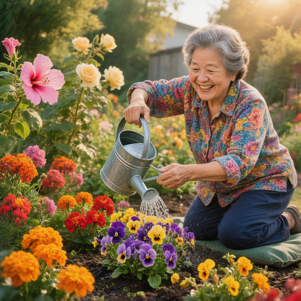 hunyuan image 3.0 a title 활기찬 한국인 할머니가