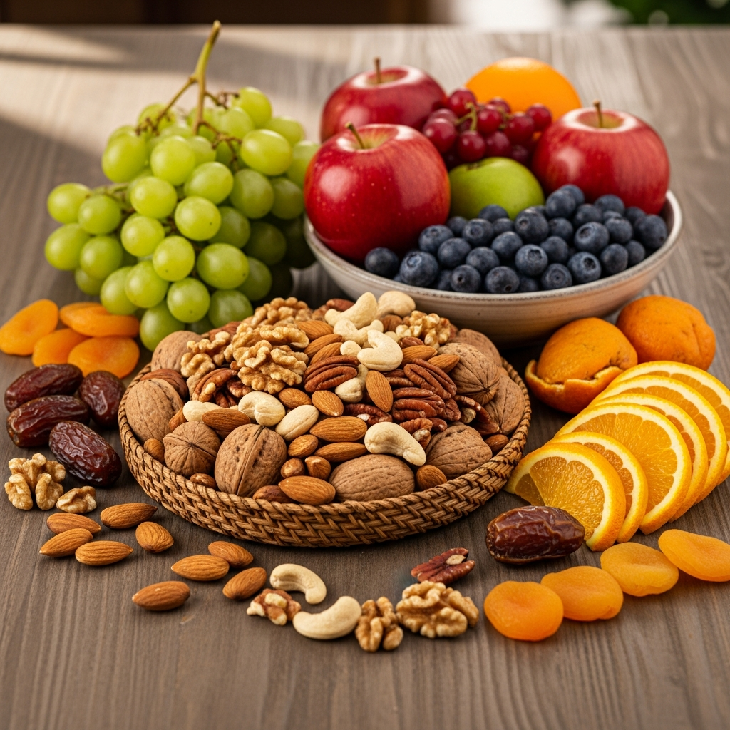 imagen 4.0 generate preview 06 06 a title 건강한 견과류와 과일이