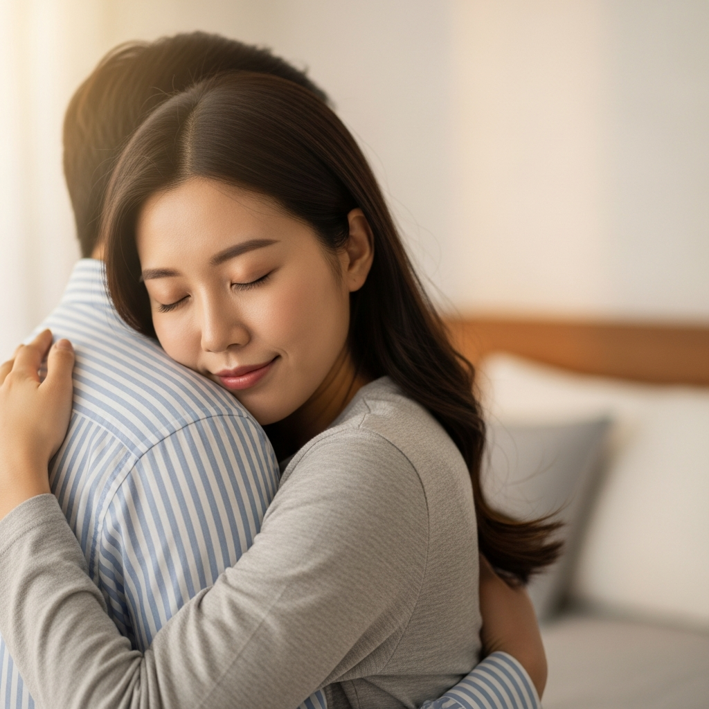 imagen 4.0 generate preview 06 06 a title 여성이 눈을 감고 편안