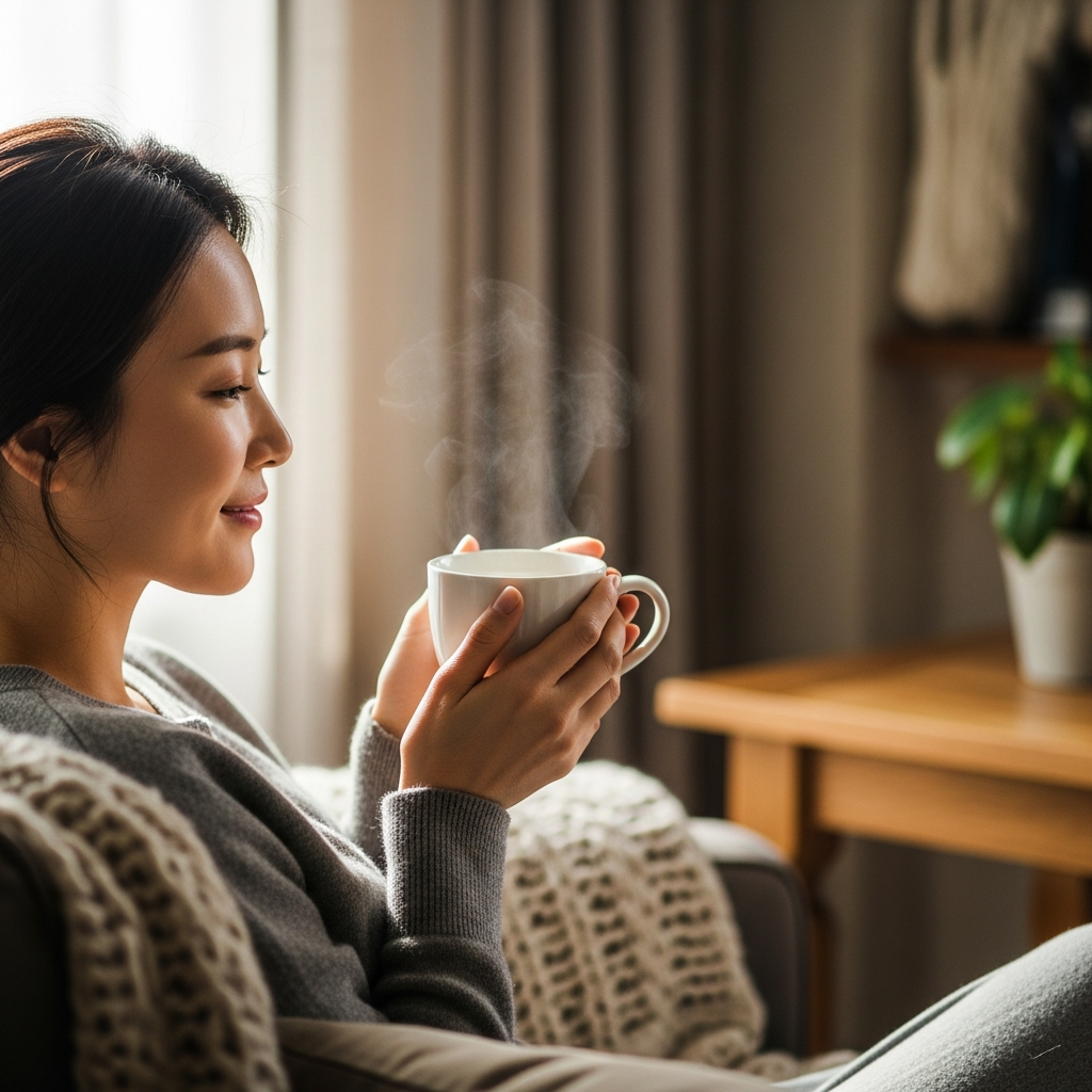 imagen 4.0 generate preview 06 06 a title 작두콩차 한 잔과 함께