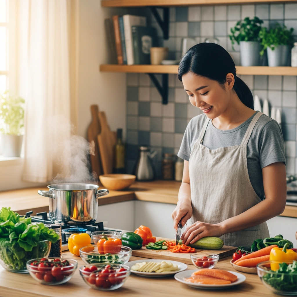 imagen 4.0 generate preview 06 06 a title 한 여성이 주방에서 건