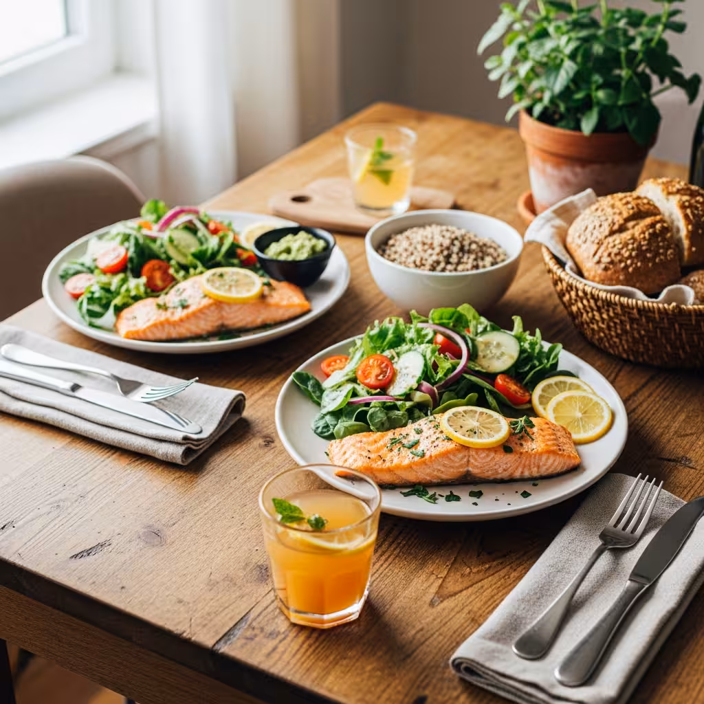 imagen 4.0 generate preview 06 06 b title 식탁 위 건강한 식단과