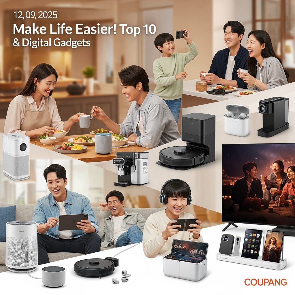 2025년 12월 09일, 생활을 편리하게! 가전디지털 꿀템 베스트 10 추천