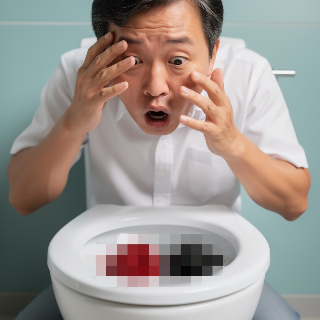 flux 2 pro a title 혈변과 검은색 변에 놀