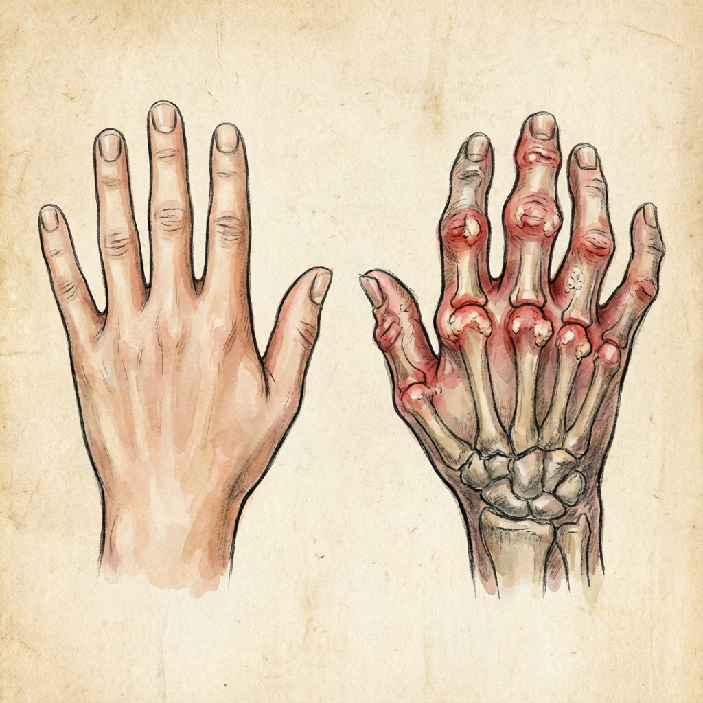 gemini 3 pro image preview nano banana pro a title 건강한 손과 통풍으로