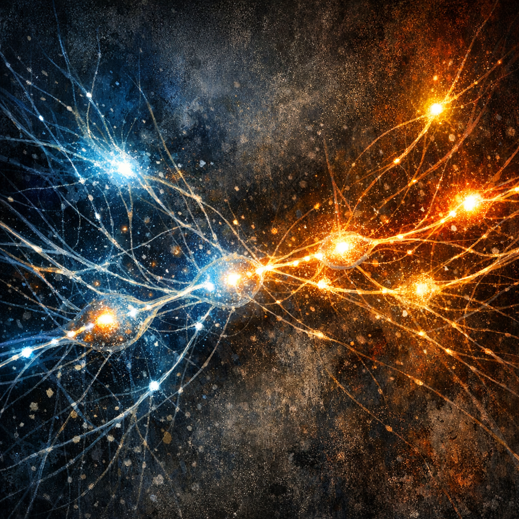 gpt image 1.5 a title 뇌 신경전달물질의 흐름