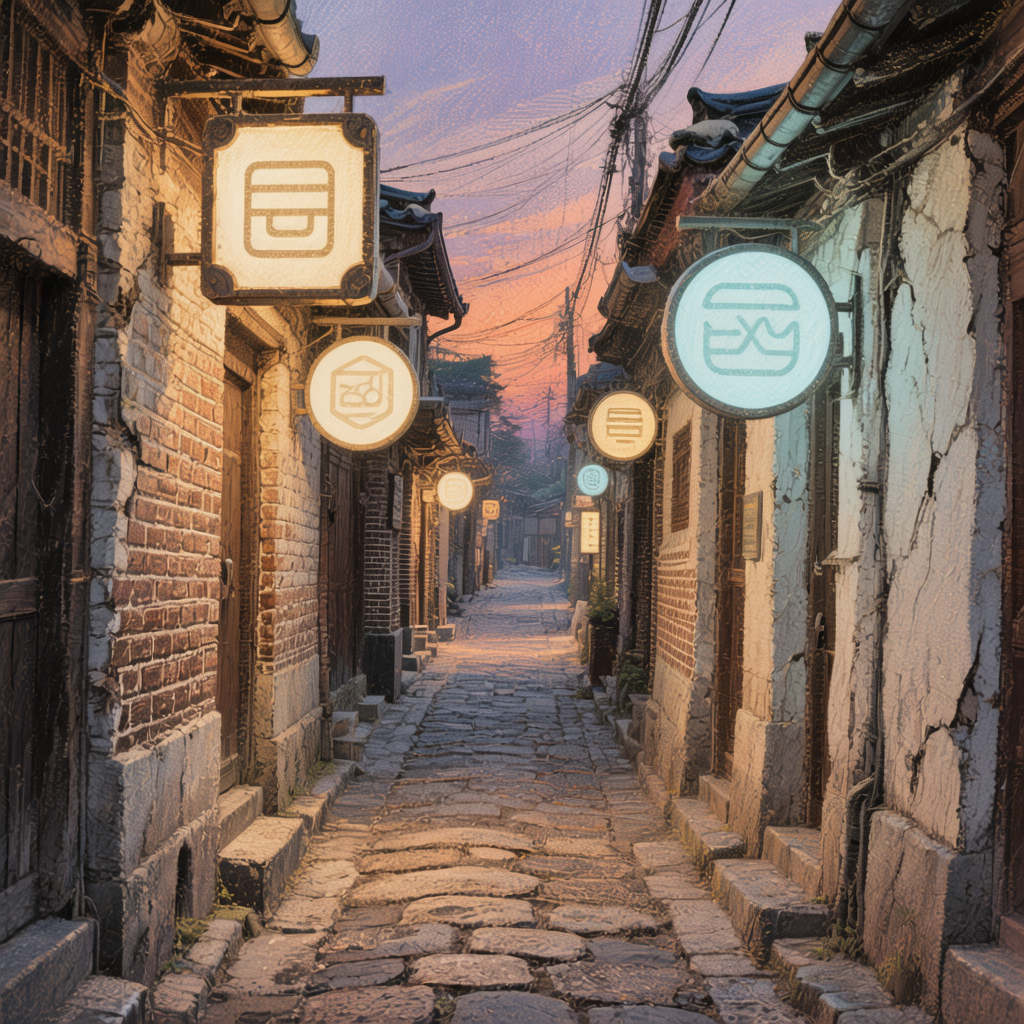 hunyuan image 3.0 a title 한국의 오래된 골목길