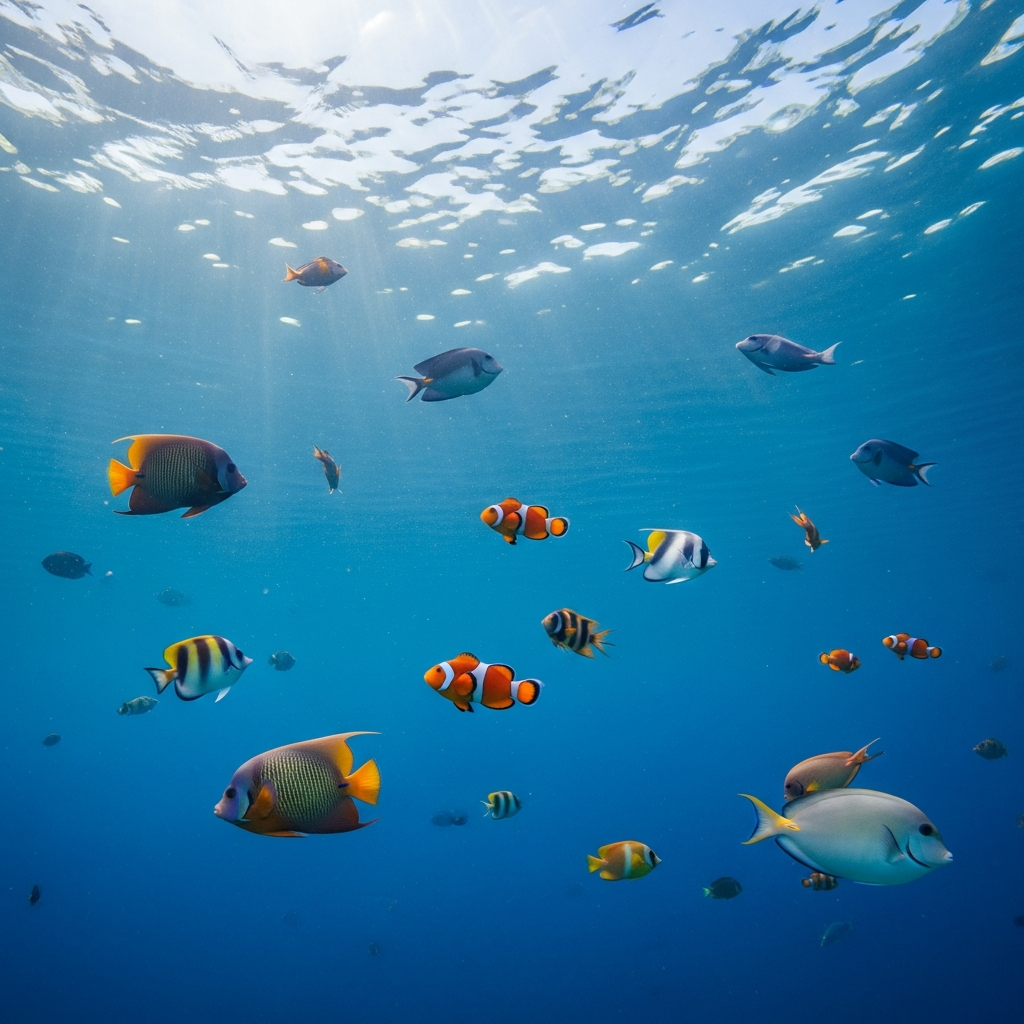 imagen 4.0 ultra generate 001 a title 물속에서 유유히 헤엄치