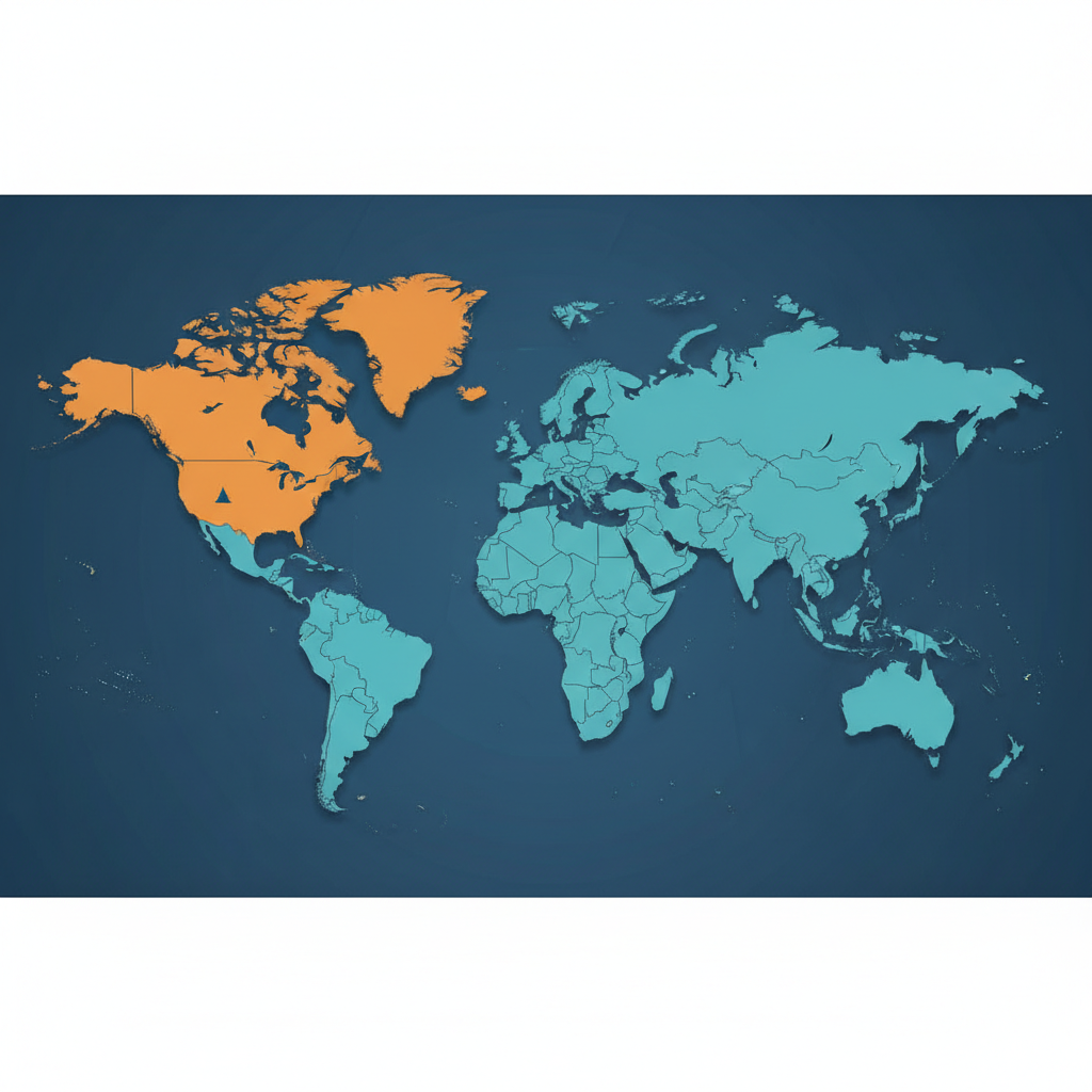 A world map with certain countries (like USA, Bermuda, Bahamas) highlighted in a different color to represent Fahrenheit usage, while the rest of the world uses Celsius. Infographic style, clean layout, modern design, high contrast, textured background, no text