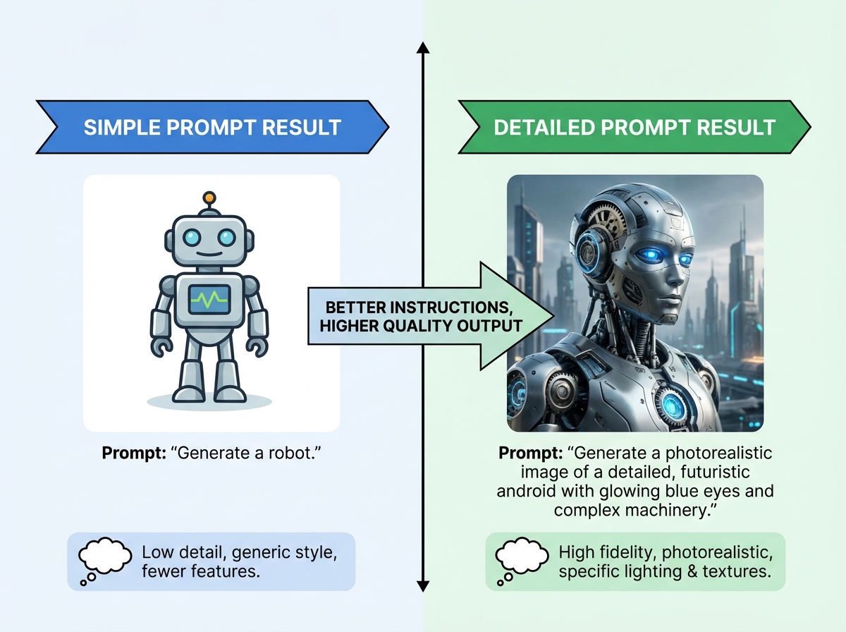 프롬프트 작성 전후 비교 이미지