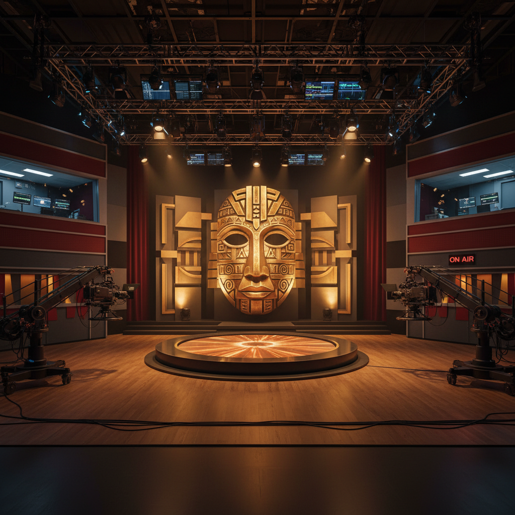 새로운 시즌을 예고하는 화려한 세트장