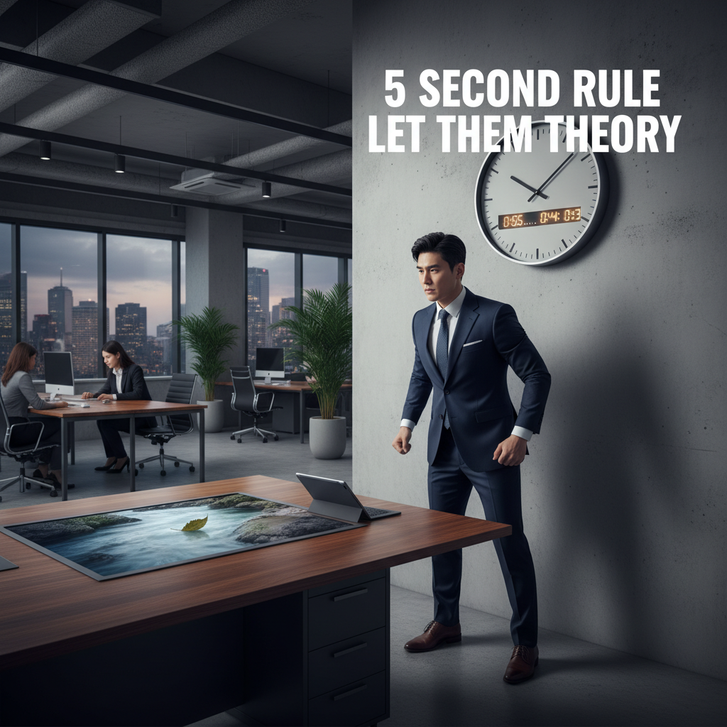 시계를 보며 바로 행동을 시작하는 남성