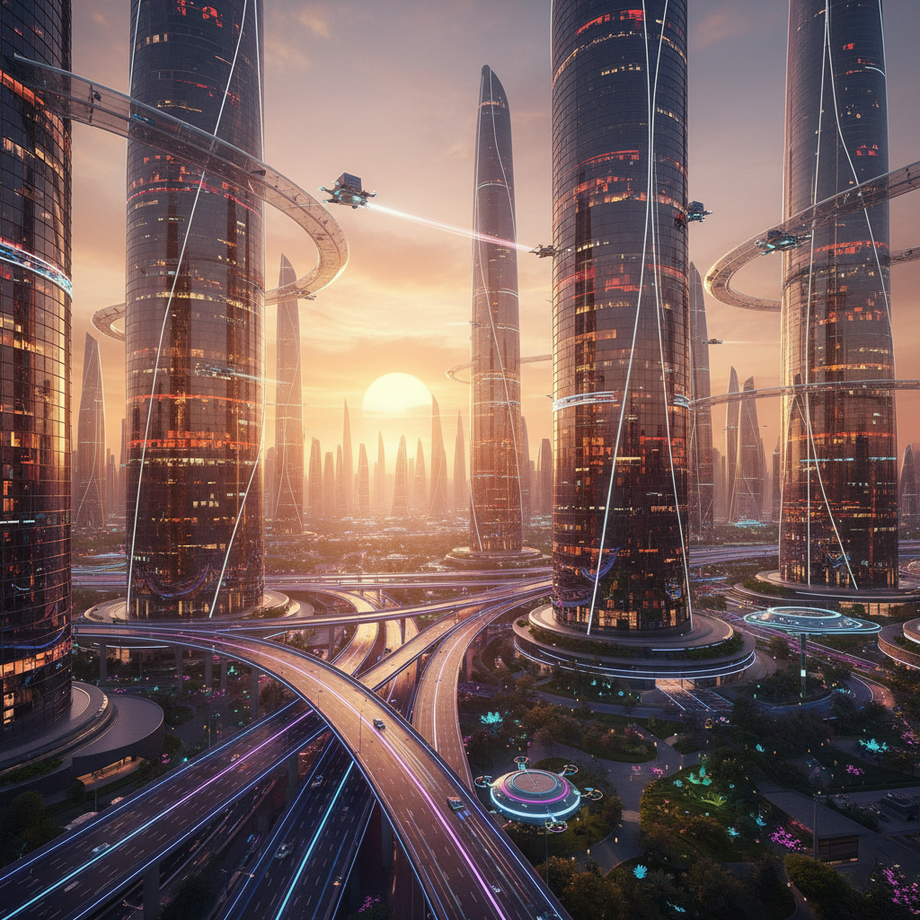 도시 재개발과 현대적인 빌딩 숲