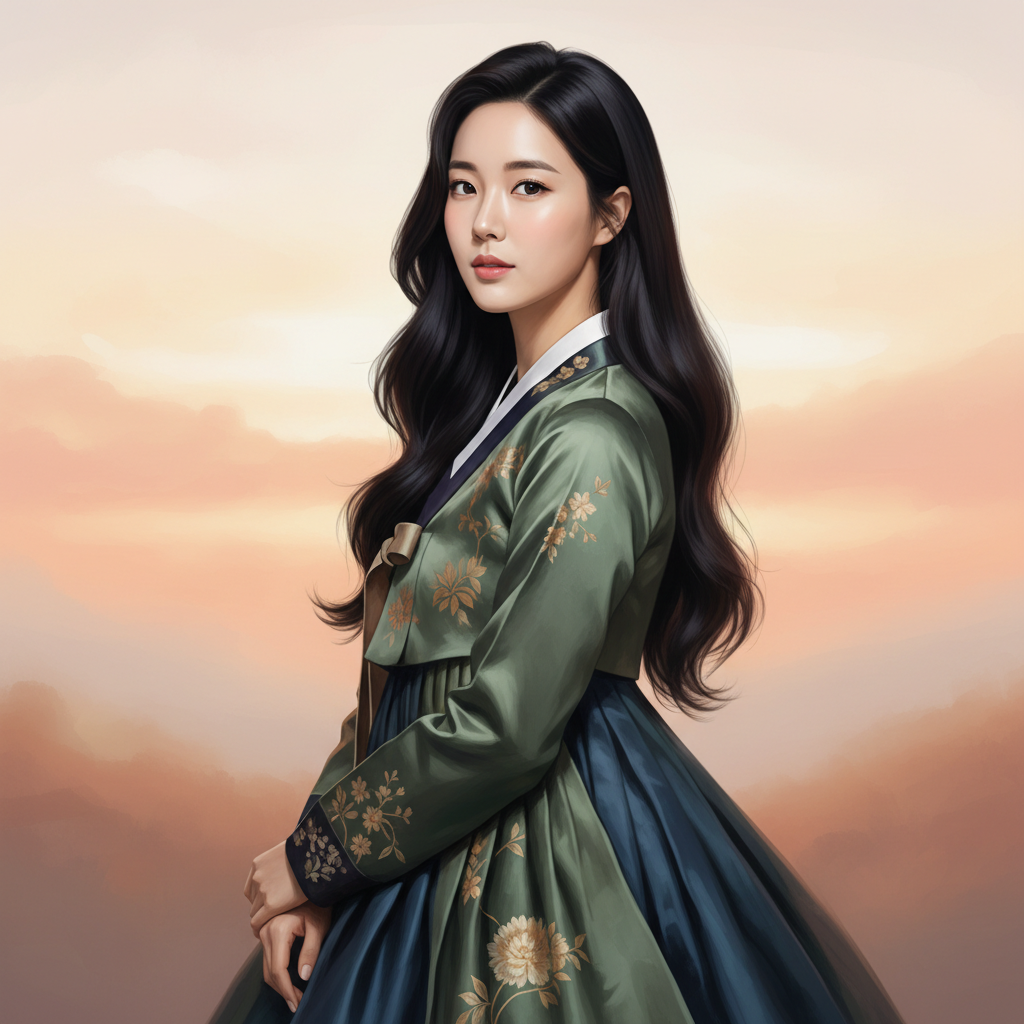 우아한 분위기를 자아내는 한국 여성의 초상화