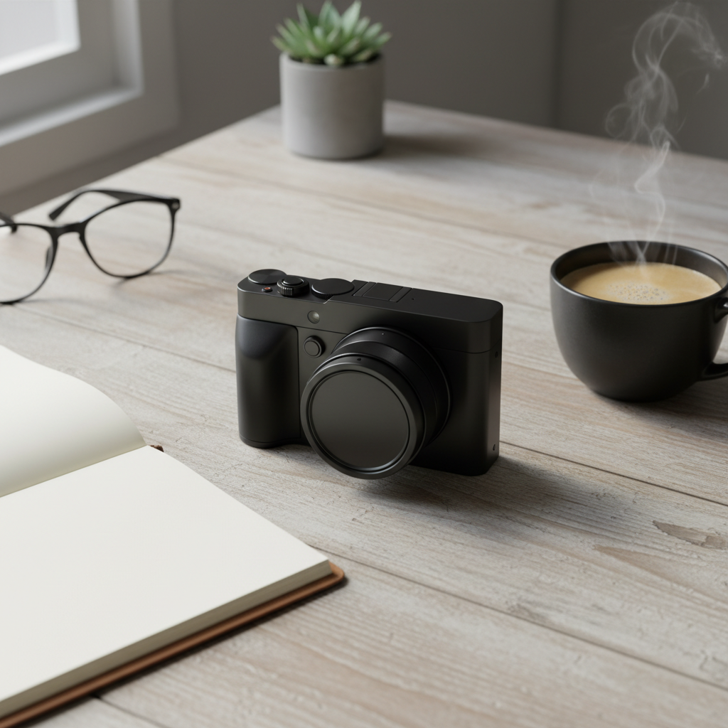 세련된 디자인의 소형 풀프레임 미러리스 카메라