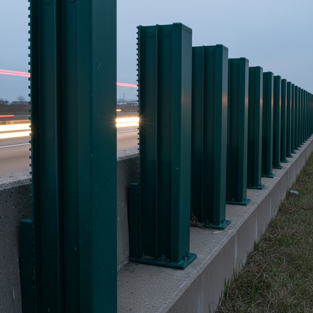 전조등 불빛을 차단하는 플라스틱 방현망 상세 모습