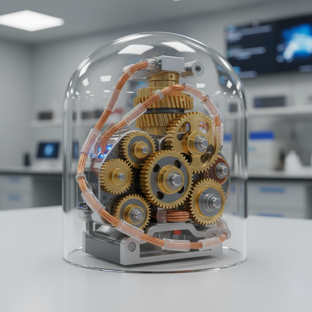 로봇 관절 부위에 장착된 고정밀 액추에이터의 내부 구조