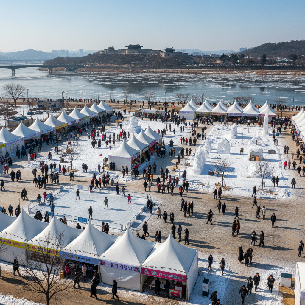 금강신관공원 일원에서 열리는 공주 알밤축제 전경