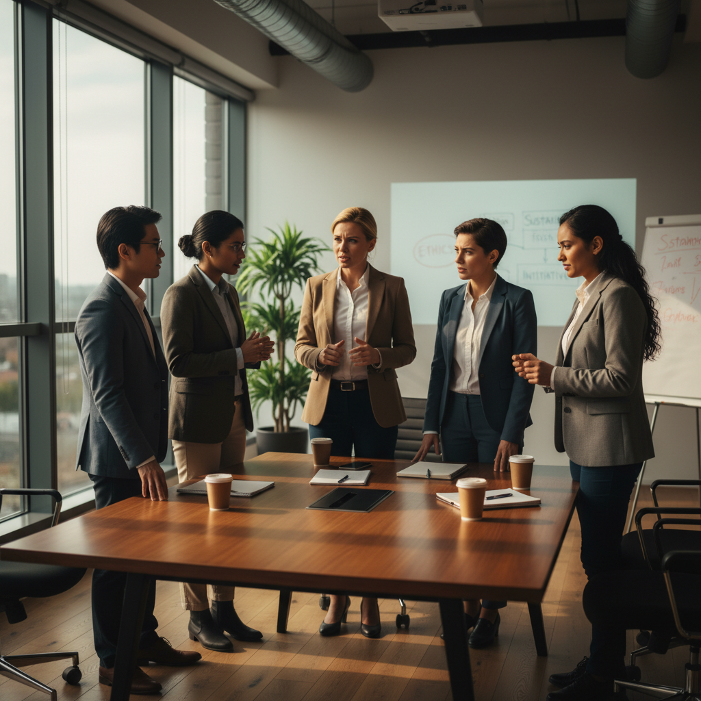 연대를 상징하는 기술 업계 종사자들의 모습