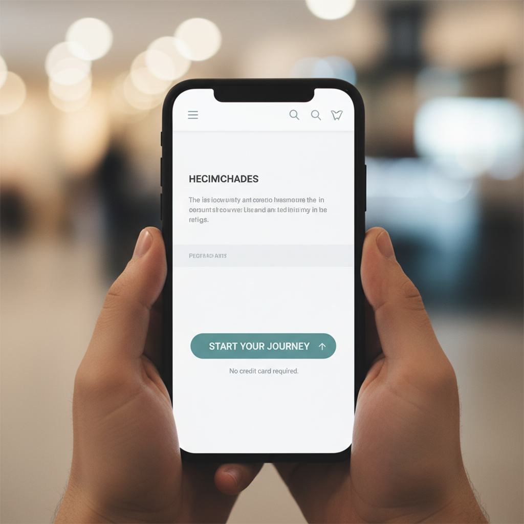 스마트폰으로 웹사이트를 보는 모습