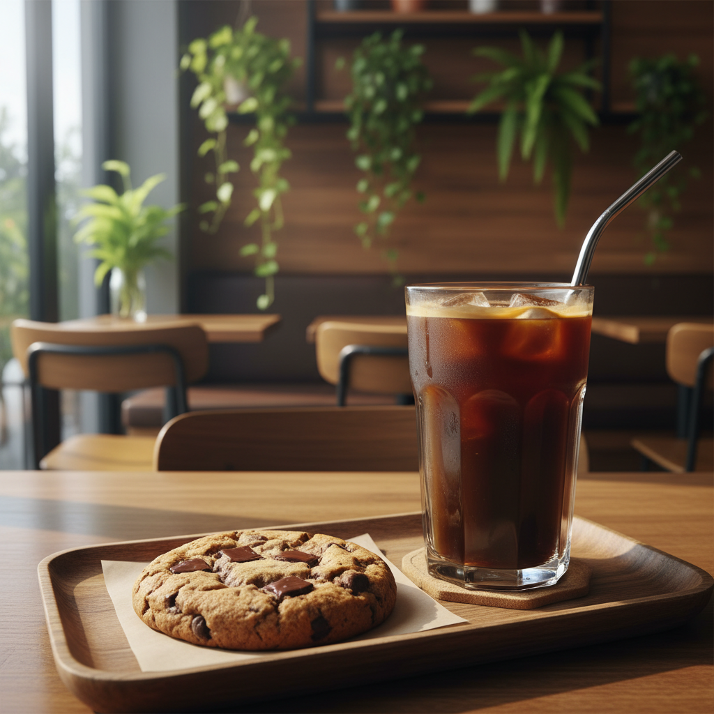 빽다방 두쫀쿠와 시원한 아메리카노 조합