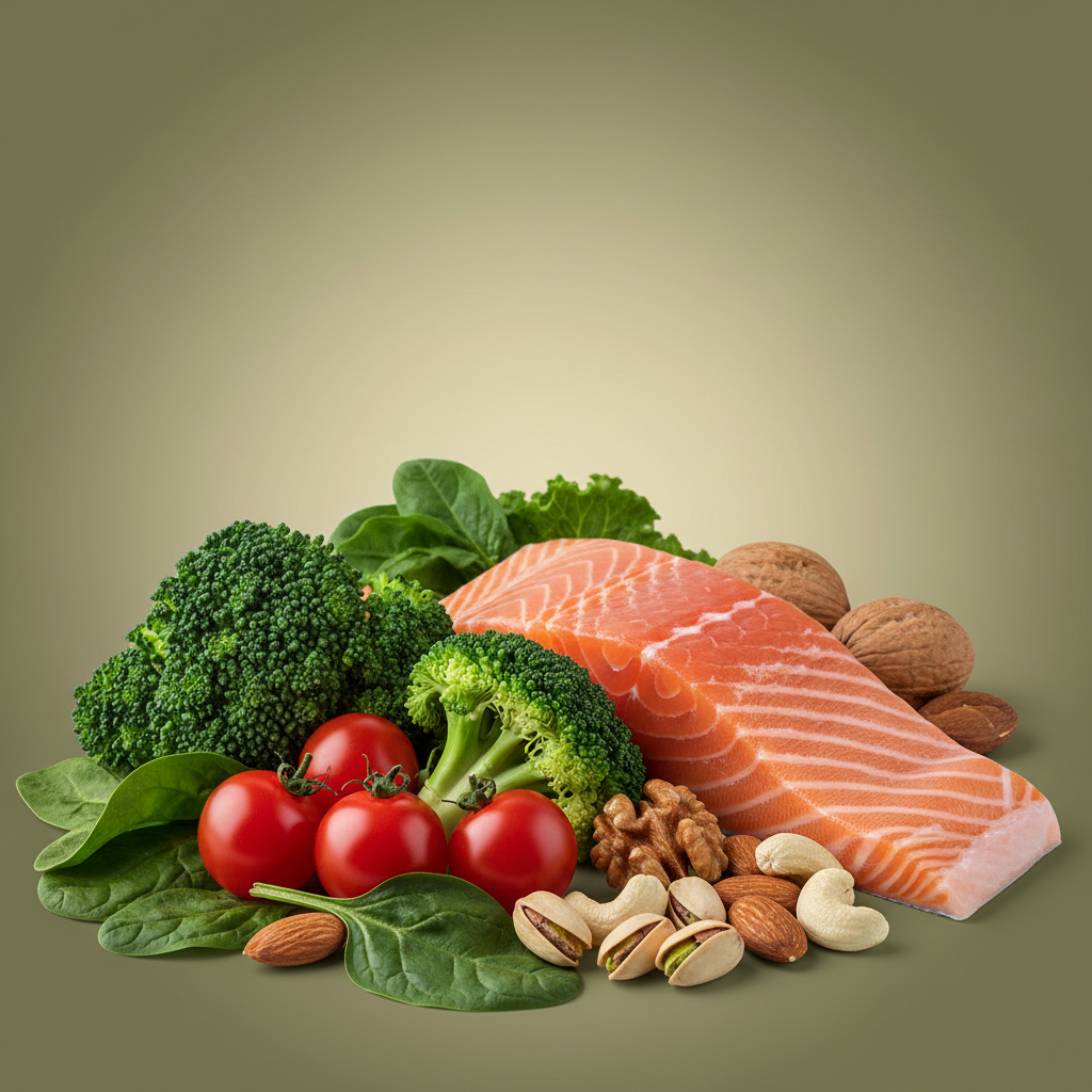 신선한 채소와 단백질 위주의 식재료 구성